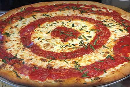 Fresh New York-style pizza at Pizza Pete's on Columbus Avenue